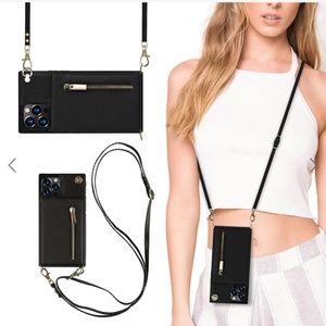 Samsung 21+ Crossbody Wallet Phone Case - 5 Card Slots, Kickstand